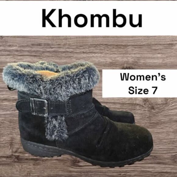 Khombu Lindsey Suede Boots Women's Size 7 - Picture 2 of 4